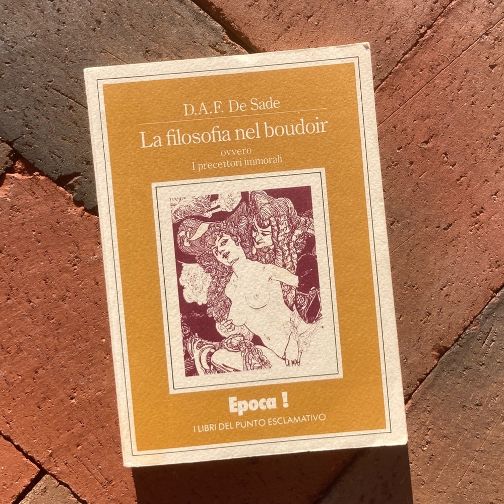 La Filosofia nel Boudoir D.A.F. De Sade Fiction Sexual The Immoral Tutors Sex